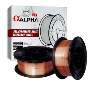ALAMBRE P/MIG CON FLUX 1KG 0.6MM ALPHA  NO GAS E71T-GS