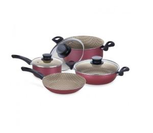 JUEGO DE BATERIA DE COCINA ROJO 7 PZA. PARIS 20599/785