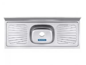 MESADA TRAMONTINA C/VALVULA Y SIFON 1.20 AC. INOX. TRAM. CENTRAL