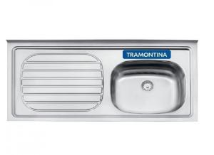 MESADA TRAMONTINA C/VALVULA Y SIFON 1.20 AC. INOX. TRAM. DERECHA