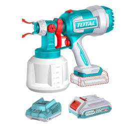 PISTOLA DE PINTAR A BATERIA 20V TOTAL C/1 BAT Y CARG 1000 ML 