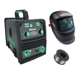 SOLDADORA WORKTOOLS MIG ELECTRODO 140 AMP + 1KG ALAMBRE + MASCARA 